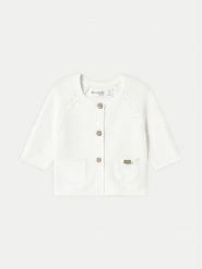 Mayoral Kardigan 1307 Écru Regular Fit. Swetry dziewczęce Mayoral, bez wzorów, z bawełny, bez kołnierzyka, bez ramiączek. Za 79.99 zł.