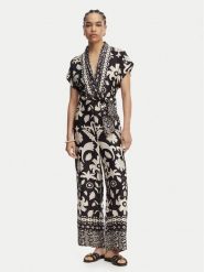 LOLA CASADEMUNT Kombinezon LS2616033 Czarny Regular Fit. Czarne sukienki damskie LOLA CASADEMUNT, bez wzorów, z wiskozy, bez ramiączek. Za 543.99 zł.