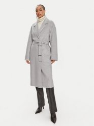Calvin Klein Płaszcz wełniany K20K207089 Szary Oversize. Szare płaszcze damskie Calvin Klein, na zimę, bez wzorów, z wełny, bez kaptura. Za 1,399.00 zł.