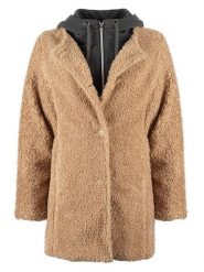 Roadsign Pluszowy płaszcz w kolorze jasnobrązowym rozmiar: XXL. Brązowe płaszcze damskie Roadsign, xxl, bez wzorów, bez kaptura. Za 173.60 zł.