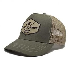 Czapka Trucker - 5 Paneli / Jeden Rozmiar (Zielony/Beżowy). Zielone czapki z daszkiem damskie SURF MONKEY, bez wzorów. Za 159.95 zł.