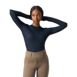 Sweter damski PS of Sweden Leandra. Niebieskie swetry klasyczne damskie PS OF SWEDEN, na zimę, bez kołnierzyka. Za 379.00 zł.