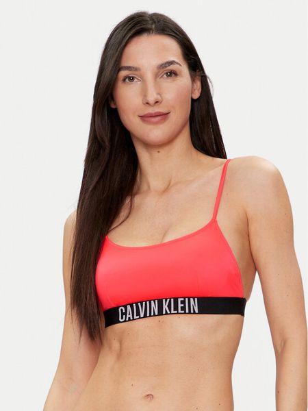 Calvin Klein Swimwear Góra od bikini KW0KW02507 Czerwony. Czerwone bikini Calvin Klein Swimwear, bez wzorów, z syntetyku. Za 159.99 zł.