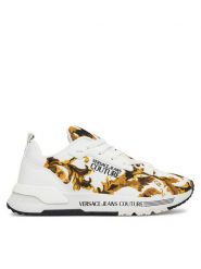 Versace Jeans Couture Sneakersy Fondo Dynamic 79VA3SAA ZSC97 Biały. Białe obuwie sportowe damskie Versace Jeans Couture, z jeansu, bez zapięcia. Za 419.99 zł.
