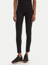 HUGO Legginsy 50556812 Czarny Slim Fit. Czarne legginsy damskie Hugo, xl, bez wzorów, z bawełny. Za 229.99 zł.