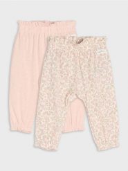Bawełniane spodnie dresowe bloomers z motywem kwiatowym - kremowy. Białe spodnie sportowe damskie Sinsay, m, bez wzorów, z bawełny. Za 19.99 zł.