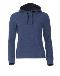 Clique Classic Hoody Women bluza z kapturem blue melange. Niebieskie bluzy damskie CLIQUE, s, bez wzorów, z bawełny, z kapturem. Za 309.10 zł.