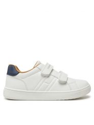 Tommy Hilfiger Sneakersy Low Cut Velcro Sneaker T1X9-33835-1355 S Biały. Białe buty sportowe chłopięce Tommy Hilfiger, ze skóry, bez zapięcia. Za 209.99 zł.