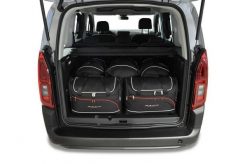 Torby Do Bagażnika Citroen Berlingo M 2018+ 5Szt Kjust. Czarne torby podróżne KJUST, bez wzorów, z kauczuku. Za 1,508.00 zł.