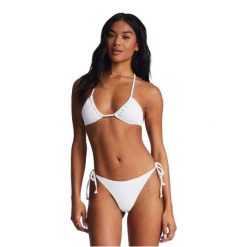 Dół od stroju kąpielowego Billabong Tanlines Tie Side Tanga. Białe bikini Billabong, bez wzorów. Za 89.99 zł.