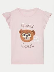 Guess T-Shirt K5RI18 K6YW4 Różowy Regular Fit. Czerwone koszulki i t-shirty dziewczęce Guess, z aplikacjami, z bawełny, bez kołnierzyka, bez ramiączek. Za 69.99 zł.