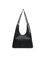 Calvin Klein Torebka Webbing Adj Strap Large Shoulder LV04F3643G Czarny. Czarne torebki klasyczne damskie Calvin Klein, ze skóry, bez dodatków. Za 569.99 zł.