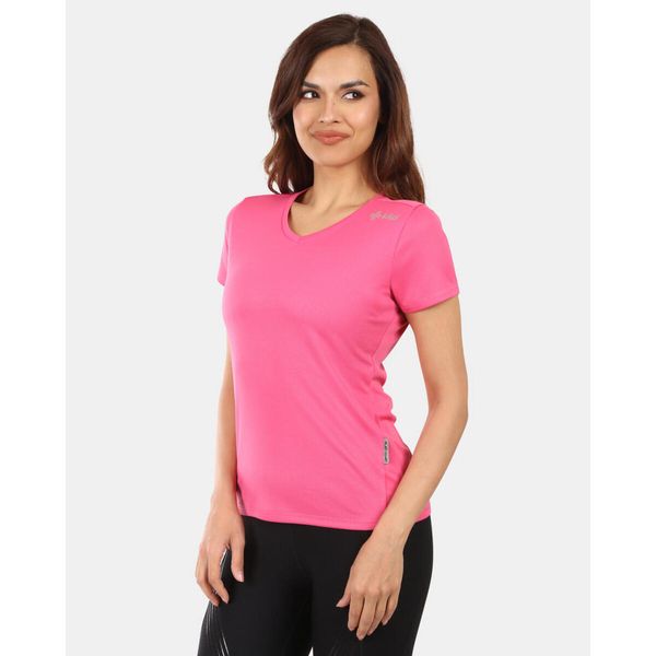 Damska koszulka funkcjonalna Kilpi DIMA-W. Czerwone koszulki damskie Kilpi, bez wzorów, bez kołnierzyka, bez ramiączek. Za 101.89 zł.