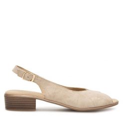 Sandały Go Soft. Brązowe sandały damskie GO SOFT, bez wzorów, bez obcasa, na płaskiej podeszwie, bez zapięcia. Za 169.99 zł.