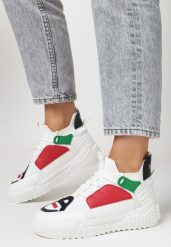 Białe Sneakersy Dorice. Białe obuwie sportowe damskie Born2be, za kostkę, bez zapięcia. Za 99.99 zł.
