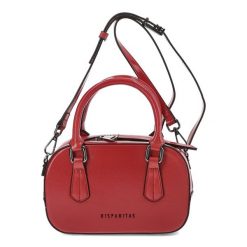 Czerwona Stylowa Torebka Hispanitas Elegancki Kuferek Damski. Czerwone kuferki damskie Hispanitas, ze skóry ekologicznej, na ramię, bez dodatków. Za 399.00 zł.