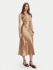 Max Mara Sukienka koktajlowa Glizia 2516221048 Brązowy Regular Fit. Brązowe sukienki damskie Max Mara, bez wzorów, z acetatu, wizytowe, bez ramiączek. Za 1,319.00 zł.