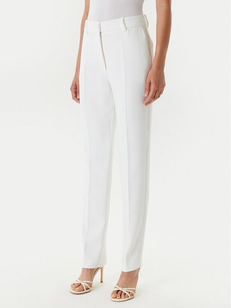 Morgan Spodnie materiałowe 251-PVAPLO Biały Loose Fit. Białe spodnie materiałowe damskie Morgan, bez wzorów, z materiału. Za 249.99 zł.