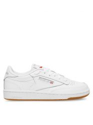 Reebok Sneakersy Club C 85 100000016 Biały. Białe obuwie sportowe damskie Reebok, z materiału, bez zapięcia. Za 329.99 zł.