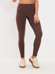 Legginsy GYM HARD - brązowy. Brązowe legginsy damskie Sinsay, l, bez wzorów. Za 39.99 zł.