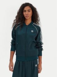 Adidas Bluza SST adicolor Satin JZ6732 Zielony Regular Fit. Zielone bluzy damskie Adidas, xs, bez wzorów, z syntetyku, bez kaptura. Za 279.99 zł.