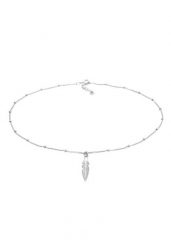Elli Damski Choker z zawieszką Boho pióro w srebrze próby 925 Naszyjniki 1 ct. Naszyjniki damskie Elli, srebrne. Za 177.64 zł.