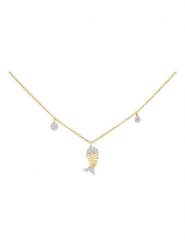 Revoni Złoty naszyjnik z diamentami - dł. 42 cm rozmiar: onesize. Żółte naszyjniki damskie Revoni, z diamentem, złote. Za 1,241.53 zł.