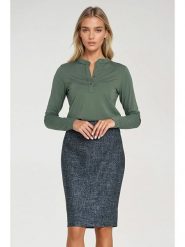 Nife Bluzka w kolorze khaki rozmiar: 40. Brązowe bluzki damskie Nife, bez wzorów, bez kołnierzyka, bez ramiączek. Za 156.24 zł.