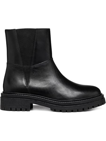 Geox Skórzane botki "Iridea" w kolorze czarnym rozmiar: 38. Czarne botki damskie Geox, bez obcasa, bez zapięcia. Za 191.88 zł.