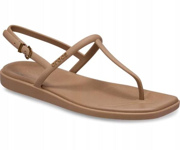 Japonki Dla Dorosłych Crocs Miami Thong Flip. Czerwone klapki damskie Crocs, bez wzorów, z materiału, bez obcasa, bez zapięcia. Za 139.99 zł.