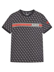 Guess T-Shirt L4YI47 J1314 Czarny Regular Fit. Czarne t-shirty i koszulki chłopięce Guess, z aplikacjami, z bawełny, bez kołnierzyka, bez ramiączek. Za 109.99 zł.