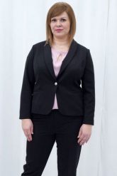 Żakiet klasyczny biznesowy na podszewce wizytowy MELA czarny. Czarne marynarki i żakiety damskie KARKO, plus size, bez wzorów, z elastanu, biznesowe. Za 259.50 zł.