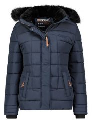 Geographical Norway Kurtka pikowana w kolorze granatowo-czarnym rozmiar: S. Czarne kurtki damskie Geographical Norway, s, bez wzorów, bez kaptura. Za 245.96 zł.