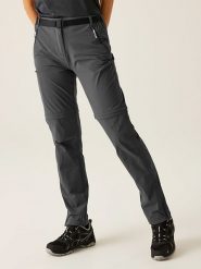 Regatta Spodnie funkcyjne Zipp-Off "Xert III" w kolorze antracytowym rozmiar: 20. Czarne spodnie dresowe damskie Regatta, bez wzorów, z materiału. Za 226.95 zł.