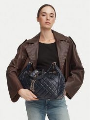 Guess Torebka Juliet HWQG24 56010 Granatowy. Niebieskie torebki klasyczne damskie Guess, ze skóry, bez dodatków. Za 674.99 zł.
