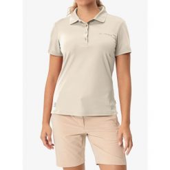 Koszulka damska Vaude Essential Polo Shirt. Brązowe koszulki sportowe damskie Vaude, bez wzorów, bez ramiączek. Za 198.99 zł.