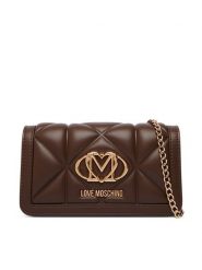 LOVE MOSCHINO Torebka JC5640PP1PLC0300 Brązowy. Brązowe torebki wieczorowe damskie Love Moschino, bez wzorów, ze skóry, bez dodatków. Za 699.99 zł.