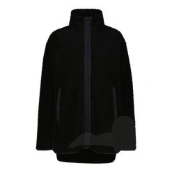 Bluza polarowa damska CMP 35P3846 Long Teddy Highloft. Czarne bluzy damskie CMP, bez wzorów, z polaru, bez kaptura. Za 399.99 zł.