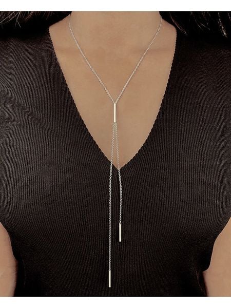 Eclat d'Argent Srebrny naszyjnik z elementem ozdobnym - dł. 45 cm rozmiar: onesize. Szare naszyjniki damskie Eclat d'Argent, srebrne. Za 152.99 zł.