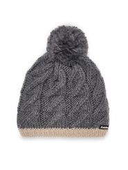 Eisbär Czapka Asteria Pompon 77075 733 Srebrny. Szare czapki damskie Eisbär, na zimę, bez wzorów, z materiału. Za 199.99 zł.