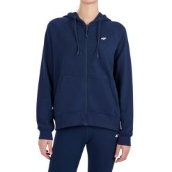 Bluza damska 4F z kapturem, regular fit. Niebieskie bluzy damskie 4F, m, bez wzorów, z bawełny, z kapturem. Za 120.99 zł.