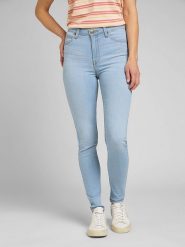 Lee Dżinsy "Scarlett" - Skinny fit - w kolorze błękitnym rozmiar: W27/L31. Niebieskie jeansy damskie Lee, z podwyższonym stanem. Za 127.35 zł.