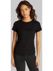 CALVIN KLEIN JEANS Koszulka w kolorze czarnym rozmiar: XL. Czarne bluzki damskie Calvin Klein Jeans, xl, bez wzorów, z bawełny, bez kołnierzyka, bez ramiączek. Za 87.81 zł.