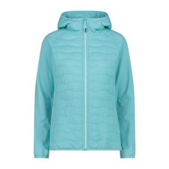 Damska kurtka hybrydowa z kapturem CMP. Niebieskie kurtki damskie CMP, bez wzorów, z kapturem. Za 323.50 zł.