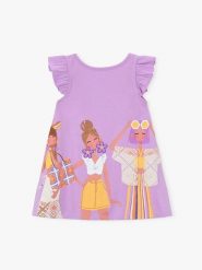 Mayoral Sukienka codzienna 3934 Fioletowy Regular Fit. Fioletowe sukienki dziewczęce Mayoral, bez wzorów, z bawełny, bez ramiączek, proste. Za 129.99 zł.