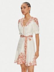 TWINSET Sukienka letnia 241TT2401 Écru Regular Fit. Sukienki damskie Twinset, bez wzorów, ze lnu, bez ramiączek. Za 1,639.00 zł.
