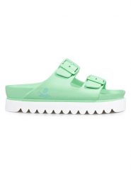 Avispas Klapki "Sunset" w kolorze zielonym rozmiar: 41. Zielone klapki damskie Avispas, bez wzorów, z otwartym noskiem, bez obcasa, na platformie, bez zapięcia. Za 104.99 zł.