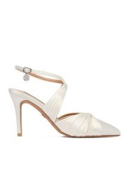 Nine West Szpilki CEO-259-73 02 Écru. Białe szpilki damskie Nine West, bez wzorów, z materiału, bez obcasa, na szpilce, bez zapięcia. Za 249.99 zł.