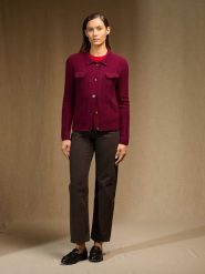 Perfect Cashmere Kaszmirowy kardigan "Friume" w kolorze bordowym rozmiar: XL. Czerwone kardigany damskie Perfect Cashmere, xl, bez wzorów, z kaszmiru. Za 956.99 zł.