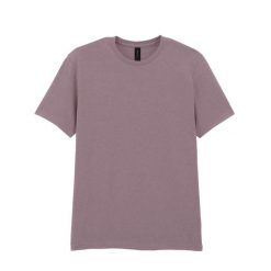 Bawełniana Koszulka Unisex Dla Dorosłych W Miękkim Stylu. Fioletowe bluzki damskie GILDAN, xl, bez wzorów, z bawełny, sportowe, bez kołnierzyka, bez ramiączek. Za 38.99 zł.